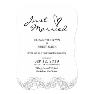 Elegant Grey Lace Wedding Announcements Card