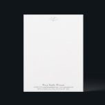 Elegant Grey Lotus Flower Yoga Teacher Letterhead<br><div class="desc">Elegant letterhead in grey and white, with a delicate lotus flower outlined. Ideally designed for yoga instructors and meditation teachers, it is part of a dedicated collection. Easy to personalize! More versions and matching articles are available in my store. Feel free to contact me if you need any help to...</div>