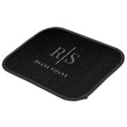 Elegant Grey Monogram & White Name on Black