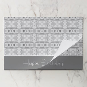 Elegant Grey Patterned Paper Placemat