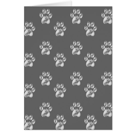 Elegant grey paws on blank inside cards (Front)