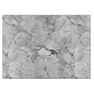 Elegant Grey "Regal Stone Vein" Marble Texture Dec Cutting Board