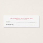 Elegant Grey Salmon Beauty Salon Referral Card (Back)