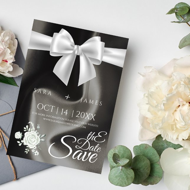 Elegant Grey Save the Date Announcement Card (Creator Uploaded)