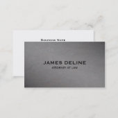 Elegant Grey Stone Attorney Business Card (Front/Back)