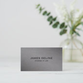 Elegant Grey Stone Attorney Business Card (Standing Front)