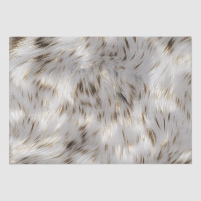 Elegant Grey White Gold Wedding Tissue Paper (Front)