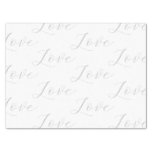 Elegant Grey White Love Wedding Tissue Paper