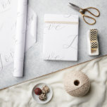 Elegant Grey White Love Wedding Wrapping Paper