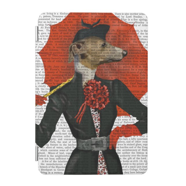 Elegant Greyhound and Red Umbrella 2 iPad Mini Cover (Front)