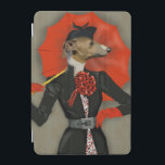 Elegant Greyhound and Red Umbrella iPad Mini Cover<br><div class="desc">Fashion & Figurative</div>