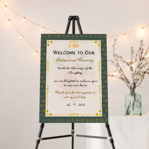Elegant Grihapravesh Welcome Sign