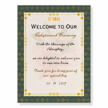 Elegant Grihapravesh Welcome Sign