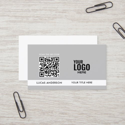Elegant GRIY logo QR code golden gradient divider Business Card
