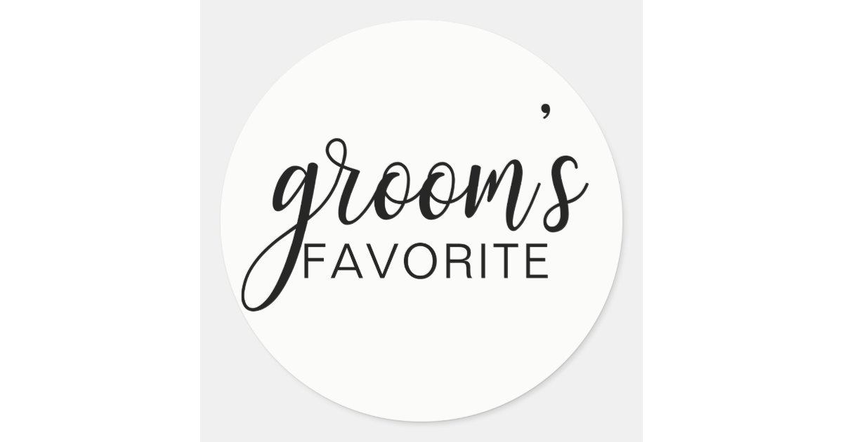 Elegant GROOM's FAVORITE Wedding Gift Favors Classic ...