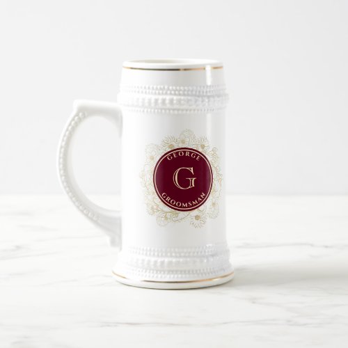 Elegant Groomsmen Beer Stein