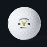 Elegant Groomsmen Deer Head Logo Custom Name Golf Balls<br><div class="desc">Celebrate your special day with this exquisite modern-inspired Groomsmen Gifts, the perfect blend of classic elegance and contemporary flair. These meticulously designed merchandises are a customized and personalized gift that adds a touch of sophistication to weddings, bachelor parties, engagement parties, and beyond. Each product can be personalized with your groomsmen's...</div>