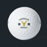 Elegant Groomsmen Deer Head Logo Custom Name Golf Balls<br><div class="desc">Celebrate your special day with this exquisite modern-inspired Groomsmen Gifts, the perfect blend of classic elegance and contemporary flair. These meticulously designed merchandises are a customized and personalized gift that adds a touch of sophistication to weddings, bachelor parties, engagement parties, and beyond. Each product can be personalized with your groomsmen's...</div>