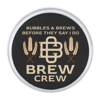 Elegant Groomsmen Gifts Groom Squad Bachelor Party Silver Finish Lapel Pin