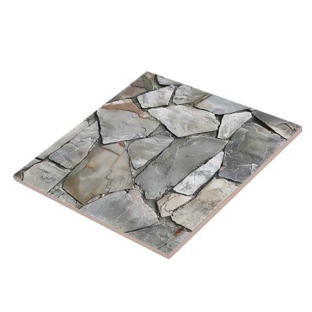 Elegant Grouted Flagstone Tiles for Outdoor Spaces (Side)
