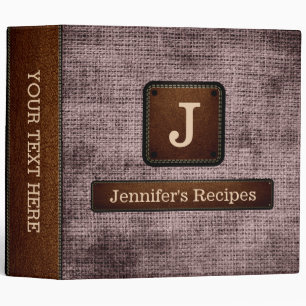 Elegant Grunge Burlap Look Binder