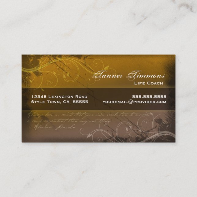 Elegant Grunge Business Card 3 (Front)
