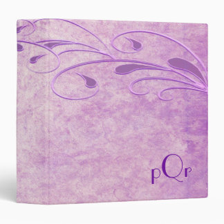 Elegant Grunge Floret Monogram Avery 3 Ring Binder
