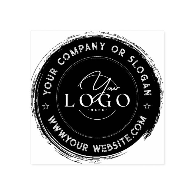 ELEGANT GRUNGE ROUND STAMP | Custom Business Logo (Imprint)