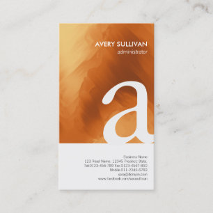 Elegant Grunge Texture Monogram Business Card