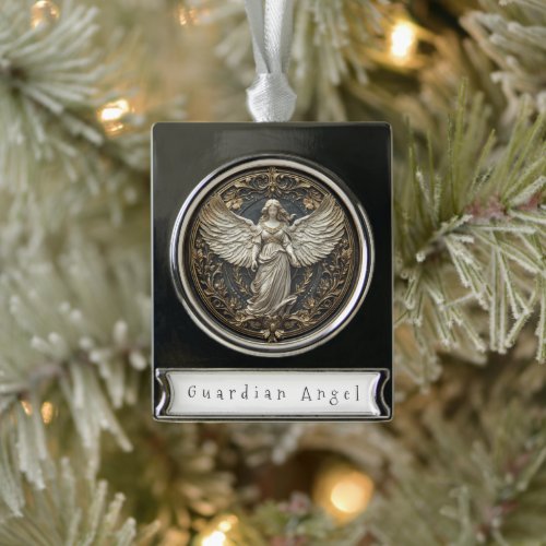 Elegant Guardian Angel Christmas Ornament