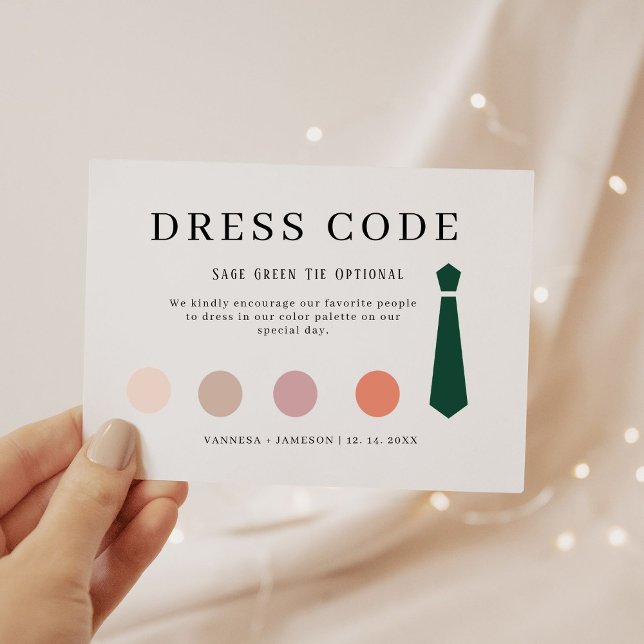 Elegant Guest dress code card, Canva attire  Enclosure Card (Creator Uploaded)