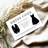 Elegant Guest dress code card, Canva attire