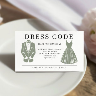 Elegant Guest dress code card, Canva attire Enclosure Card