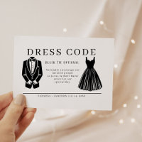 Elegant Guest dress code card, Canva attire
