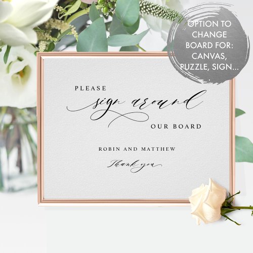 Elegant Guests Sign Around Board Sign