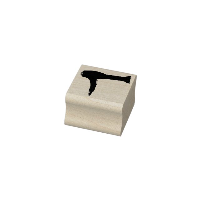 Elegant Hair Dryer Hairdresser Personal Stationery Rubber Stamp (Stamp)