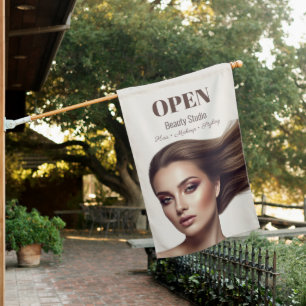 Elegant Hair Makeup Styling Beauty Salon Flag