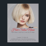 Elegant Hair Salon Flyer – Customizable Services<br><div class="desc">Upgrade your salon's first impression with this sleek, customizable Hair Salon Flyer — perfect for promoting your services with elegance and clarity. With soft silver waves and bold red text accents, it sets a polished, modern tone for your beauty business. Use it to list your services, describe your expertise, and...</div>