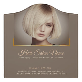 Elegant Hair Salon Flyer – Customizable Services Door Sign