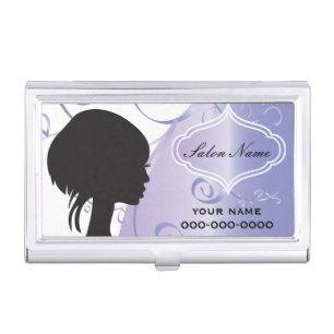 Elegant Hair Salon Stylist Business Card Holder