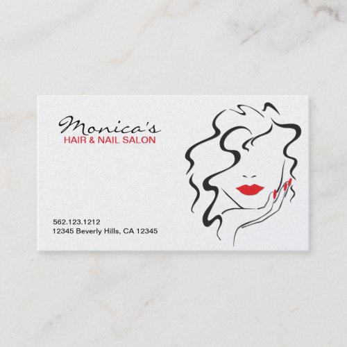 Elegant Hair Salon w/ Appointment Date Business Cards