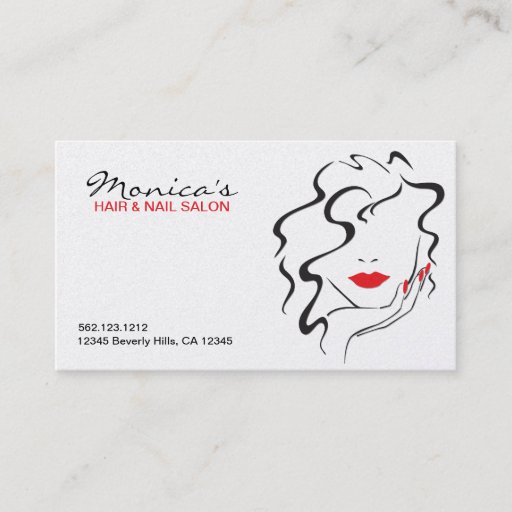 Customizable Elegant Hair Salon w/ Appointment Date Business Cards