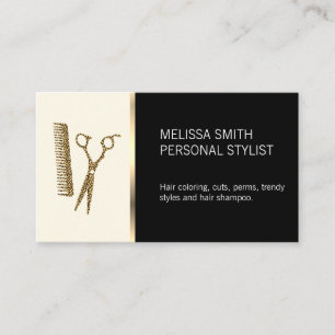 Elegant Hairstylist Business Card