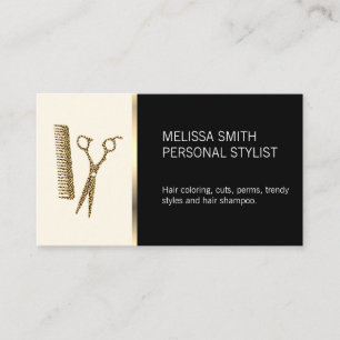 Elegant Hairstylist Business Card