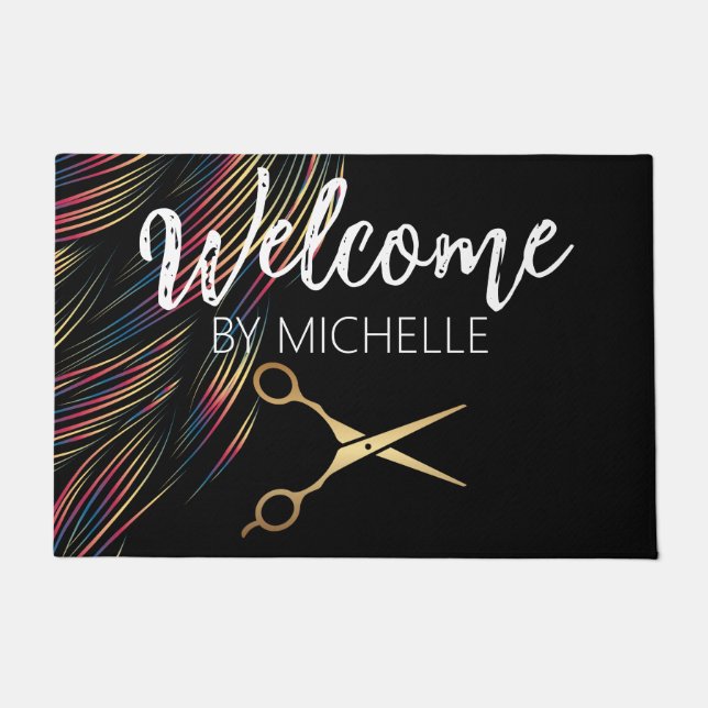 Elegant   Hairstylist Salon Name      Doormat (Front)
