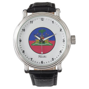 Elegant Haiti Watch & Haitian Flag 