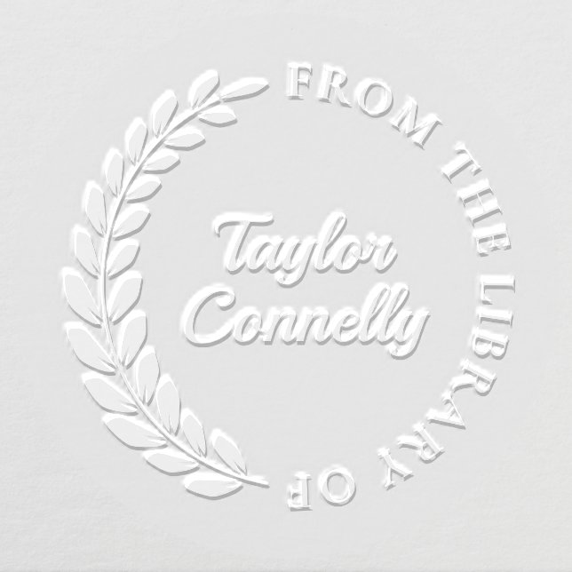Elegant Half Laurel Wreath From the Library Of Embosser (Design)
