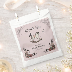 Elegant Halloween Baby Shower Blush Pink Thank You Favor Bag