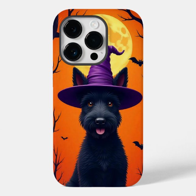 🐶✨ Elegant Halloween Black Dog Artistic Minimal  Case-Mate iPhone Case (Back)