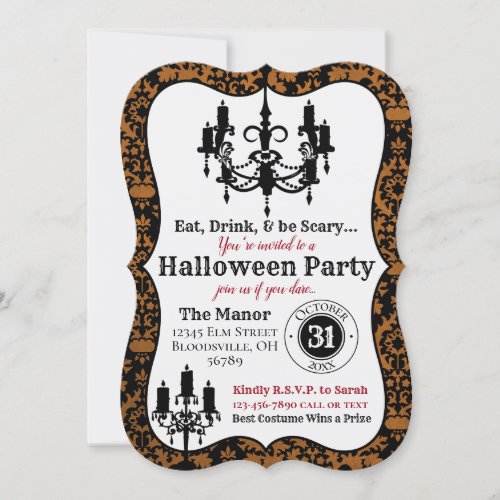 Elegant Halloween Invitation _ Hallows Eve Party